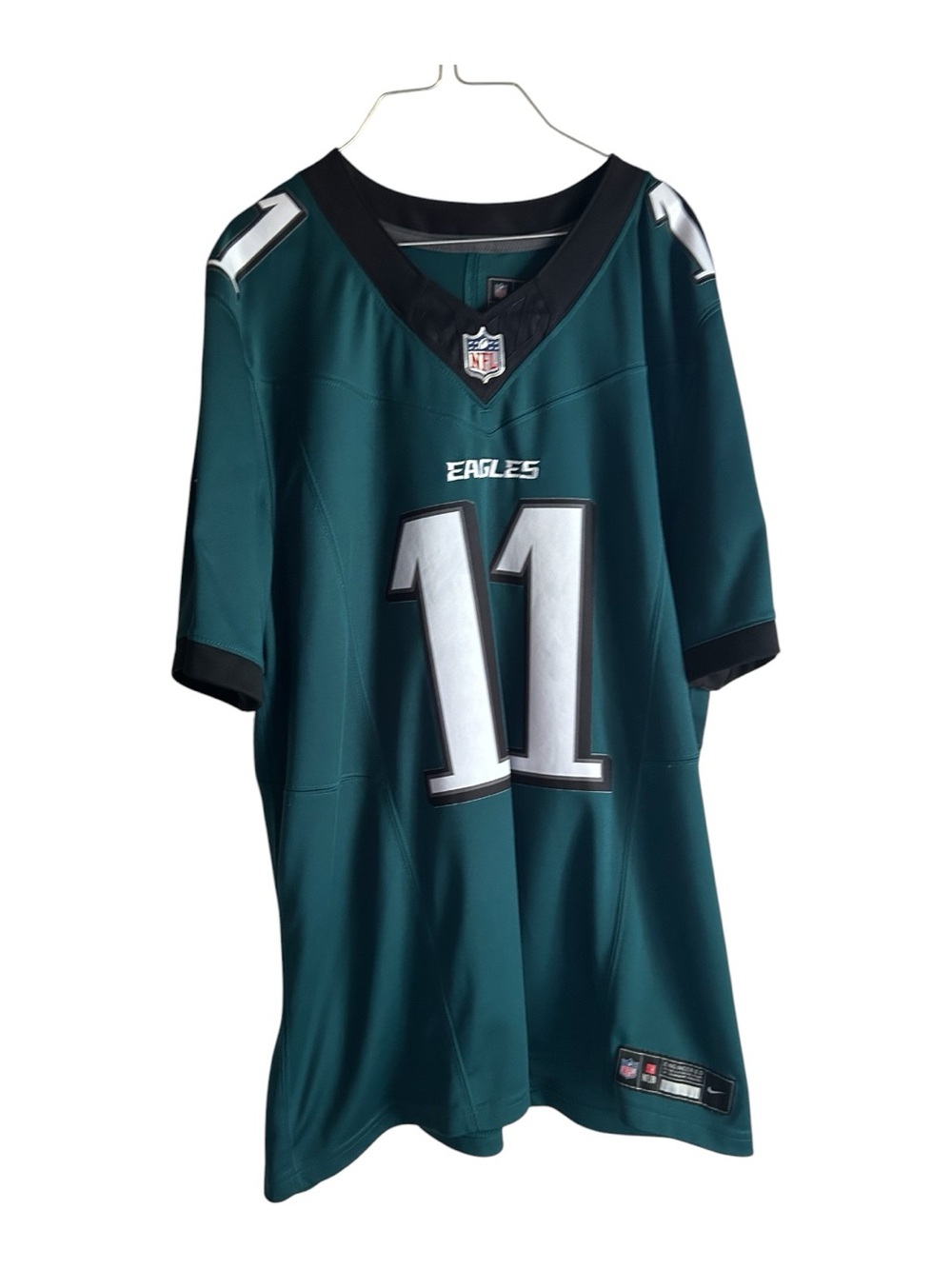 NFL Size L Philadelphia Eagles #11 Green and Black Game Jersey Brown